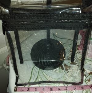 Clear plastic handbag